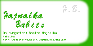 hajnalka babits business card